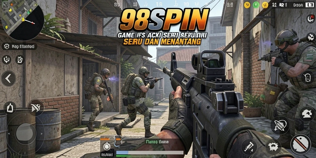 Screenshot gameplay <strong>98SPIN</strong> menunjukkan aksi pertempuran yang intens.