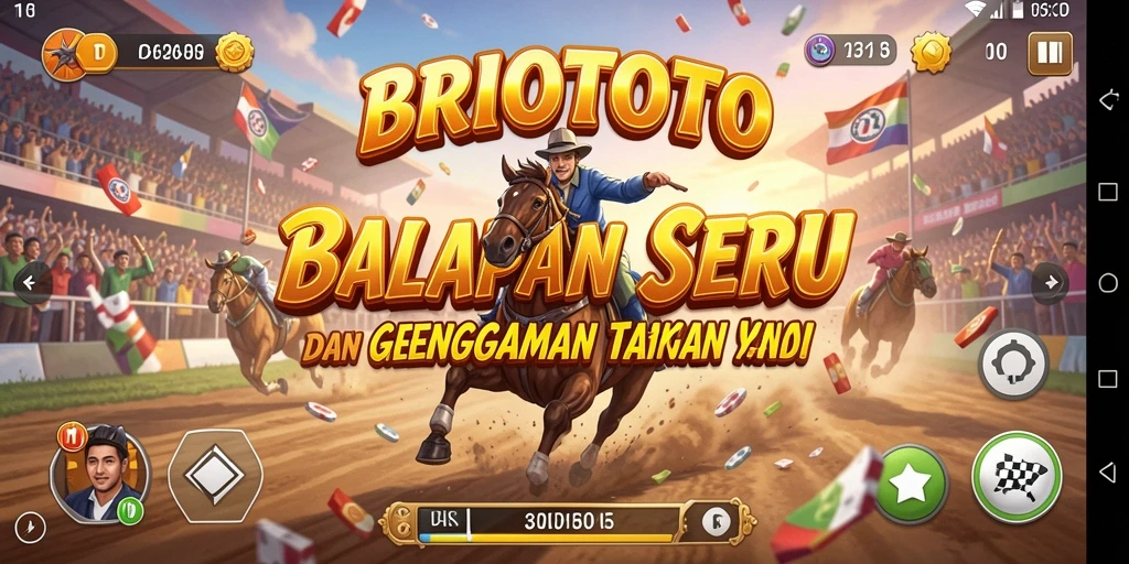 Gameplay <strong>BRIOTOTO</strong> menunjukkan adrenalin balapan yang mendebarkan.