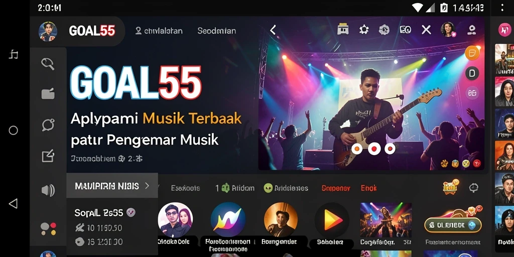Tampilan gameplay GOAL55 menampilkan pengalaman musik interaktif dan menyenangkan.