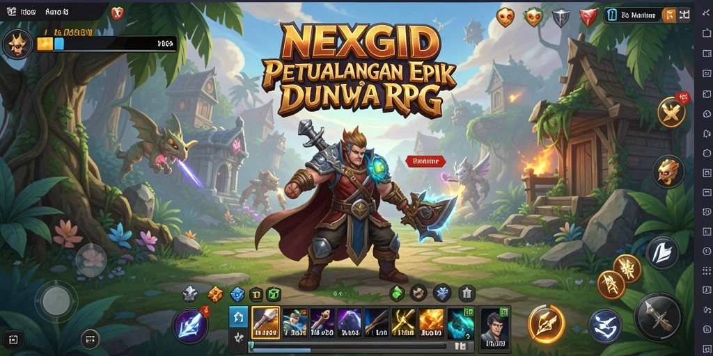 Tangkapan layar menampilkan aksi pertempuran epik di NEXGID.