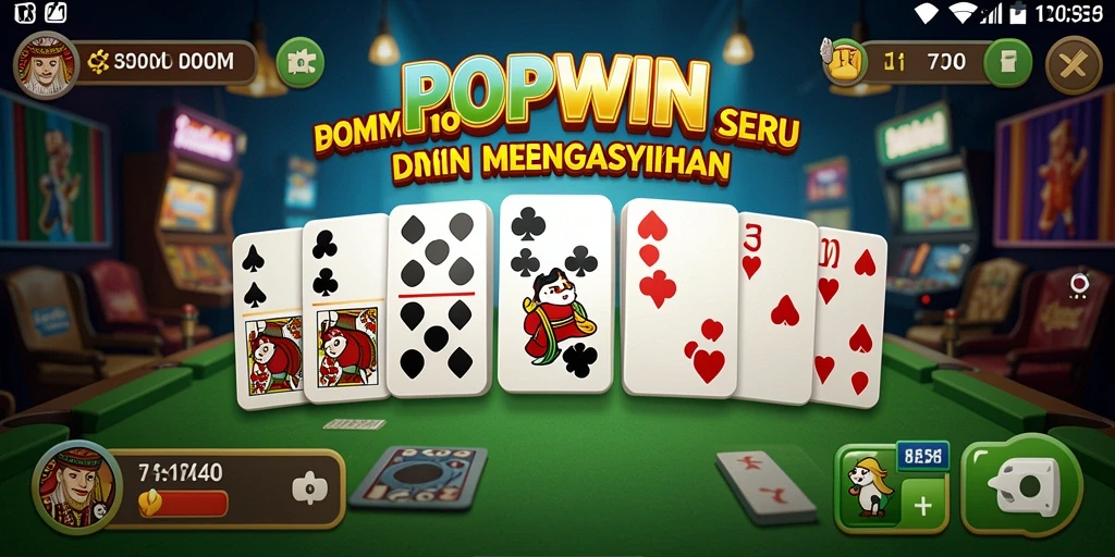 Tampilan gameplay seru dari permainan Domino POPWIN.