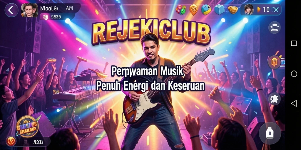 Screenshot gameplay yang menampilkan keseruan bermain musik.