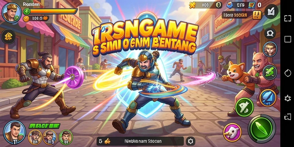 Tampilan seru gameplay RSNGAME dengan tantangan Arcade yang mendebarkan.
