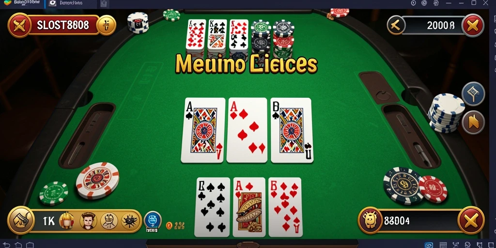 Tampilan gameplay seru dari SLOST8808, permainan Domino yang menantang.
