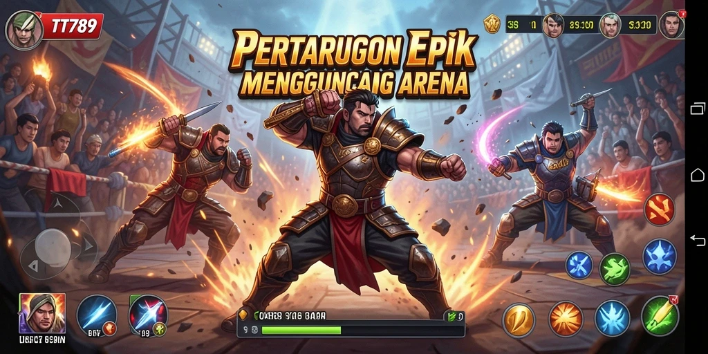 Tampilan seru dari gameplay pertarungan di TT789.