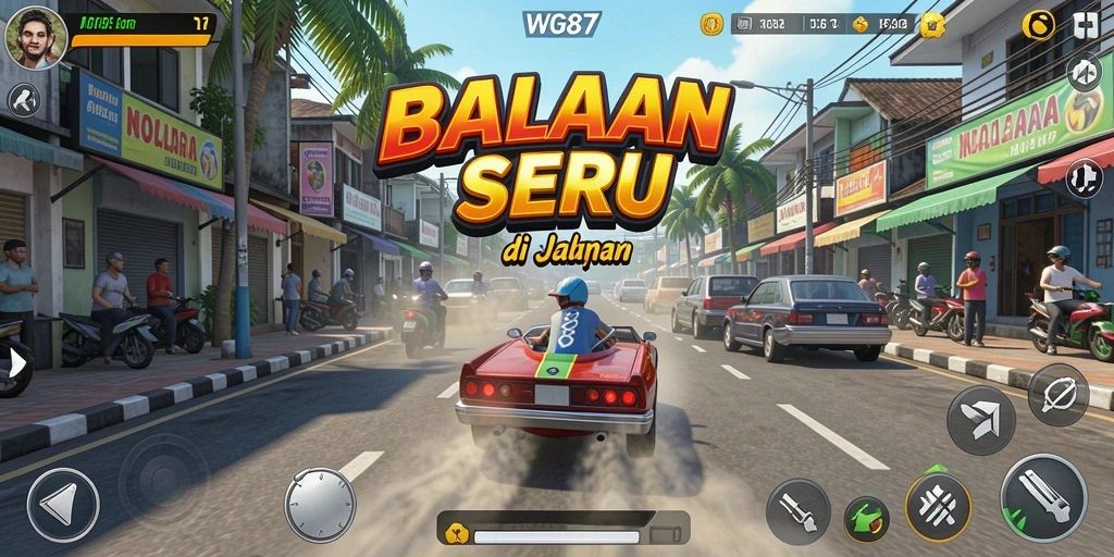 Tampilan gameplay seru dari balapan di WG87.