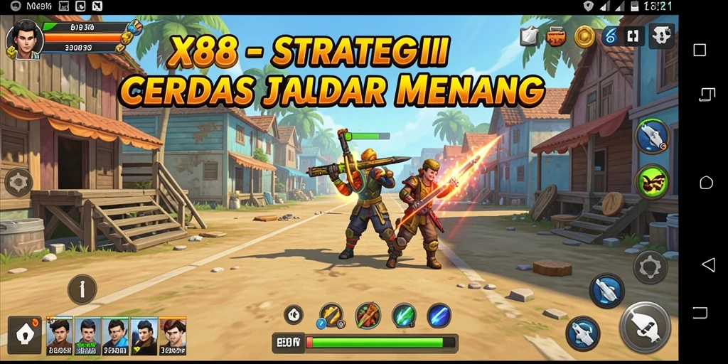 Screenshot gameplay X88 menampilkan aksi strategi yang mendebarkan.